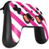 Pink and White Geometric Stripes Google Stadia Controller Skin