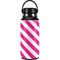 Pink and White Geometric Stripes Hydro Flask 32oz Wide Mouth Skin