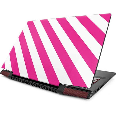 Pink and White Geometric Stripes Lenovo IdeaPad Skin