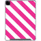 Pink and White Geometric Stripes iPad Pro 12.9in (2020) Clear Case