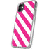 Pink and White Geometric Stripes iPhone 11 Clear Case