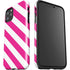Pink and White Geometric Stripes iPhone 11 Pro Max Impact Case