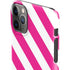 Pink and White Geometric Stripes iPhone 11 Pro Max Lite Case