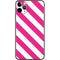 Pink and White Geometric Stripes iPhone 11 Pro Max Skin