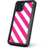 Pink and White Geometric Stripes iPhone 11 Pro Max Waterproof Case