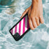 Pink and White Geometric Stripes iPhone 11 Pro Max Waterproof Case
