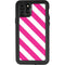 Pink and White Geometric Stripes iPhone 11 Pro Waterproof Case