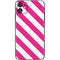 Pink and White Geometric Stripes iPhone 11 Skin