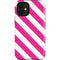Pink and White Geometric Stripes iPhone 12 Mini Impact Case