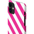 Pink and White Geometric Stripes iPhone 12 Mini Lite Case