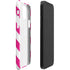 Pink and White Geometric Stripes iPhone 12 Mini Lite Case