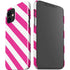 Pink and White Geometric Stripes iPhone 12 Mini Lite Case