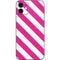 Pink and White Geometric Stripes iPhone 12 Mini Skin