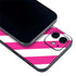Pink and White Geometric Stripes iPhone 12 Mini Skin