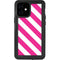 Pink and White Geometric Stripes iPhone 12 Mini Waterproof Case