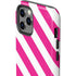 Pink and White Geometric Stripes iPhone 12 Pro Impact Case