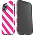 Pink and White Geometric Stripes iPhone 12 Pro Impact Case