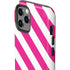 Pink and White Geometric Stripes iPhone 12 Pro Max Impact Case
