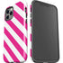 Pink and White Geometric Stripes iPhone 12 Pro Max Impact Case