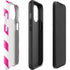 Pink and White Geometric Stripes iPhone 13 Impact Case