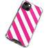 Pink and White Geometric Stripes iPhone 13 Mini Clear Case