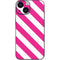 Pink and White Geometric Stripes iPhone 13 Mini Skin