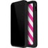 Pink and White Geometric Stripes iPhone 13 Mini Waterproof Case