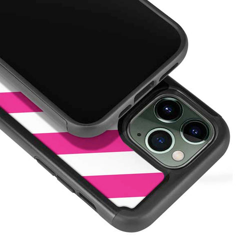 Pink and White Geometric Stripes iPhone 13 Pro Cargo Case