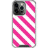 Pink and White Geometric Stripes iPhone 13 Pro Clear Case