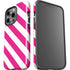 Pink and White Geometric Stripes iPhone 13 Pro Impact Case