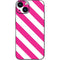 Pink and White Geometric Stripes iPhone 13 Skin