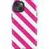 Pink and White Geometric Stripes iPhone 14 Impact Case