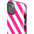 Pink and White Geometric Stripes iPhone 14 Impact Case