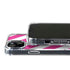 Pink and White Geometric Stripes iPhone 14 Plus MagSafe Case