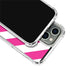 Pink and White Geometric Stripes iPhone 14 Pro Clear Case