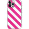 Pink and White Geometric Stripes iPhone 14 Pro Max Skin