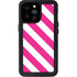 Pink and White Geometric Stripes iPhone 14 Pro Max Waterproof Case
