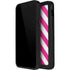 Pink and White Geometric Stripes iPhone 14 Pro Max Waterproof Case