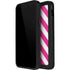 Pink and White Geometric Stripes iPhone 14 Pro Waterproof Case