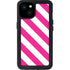 Pink and White Geometric Stripes iPhone 15 Plus Waterproof Case