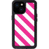 Pink and White Geometric Stripes iPhone 15 Waterproof Case