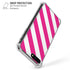 Pink and White Geometric Stripes iPhone 7/8 Plus Clear Case