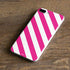 Pink and White Geometric Stripes iPhone 7 Plus Skin