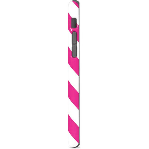 Pink and White Geometric Stripes iPhone 7 Pro Case