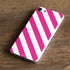 Pink and White Geometric Stripes iPhone 7 Skin