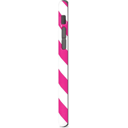 Pink and White Geometric Stripes iPhone 8 Pro Case