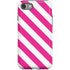 Pink and White Geometric Stripes iPhone SE (2nd & 3rd Gen) Pro Case