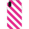 Pink and White Geometric Stripes iPhone XR Pro Case