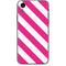 Pink and White Geometric Stripes iPhone XR Skin
