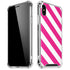 Pink and White Geometric Stripes iPhone XS Max Clear Case